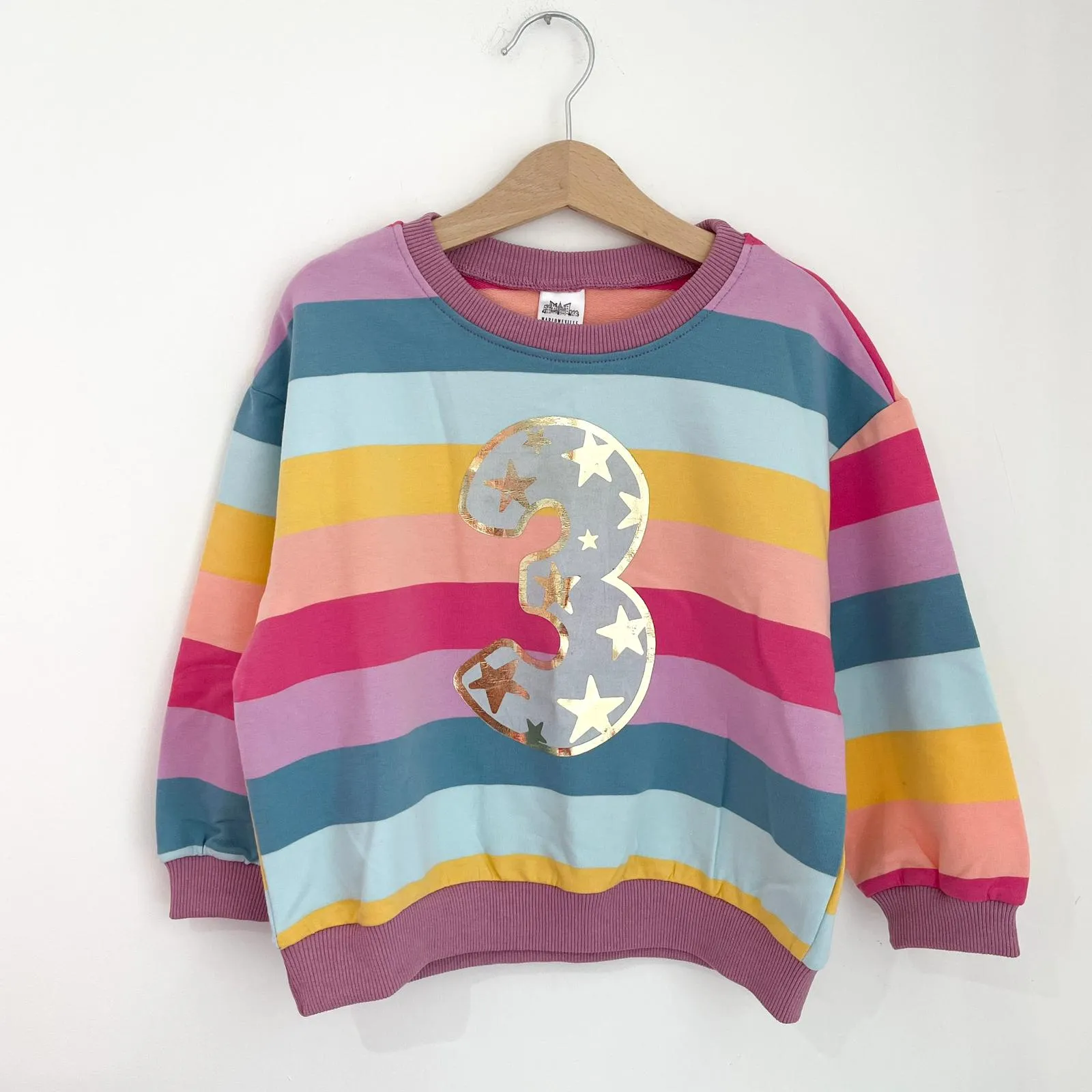 Shiny Star Birthday Rainbow Kids Jumper