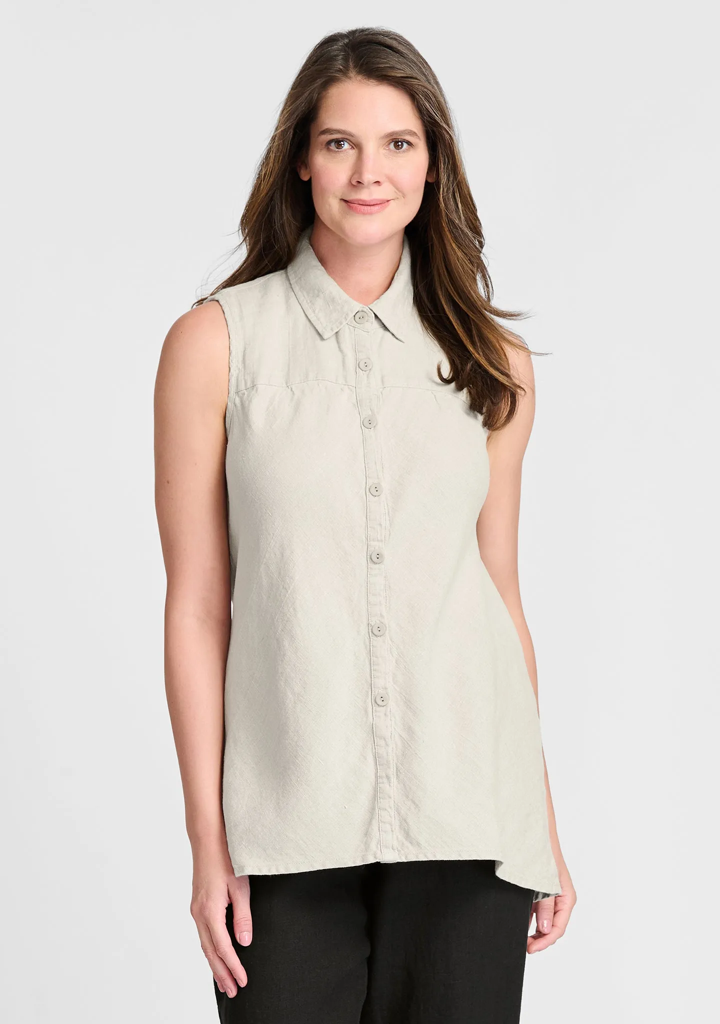Skyline Blouse - Sleeveless Linen Blouse - FINAL SALE