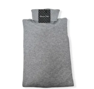 [Slim Fit] Men High Collar (Turtleneck) Pullover Massimo (circle shapes) - Grey