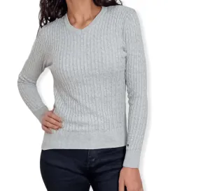 [slim-fit] Women Pullover TH - Grey