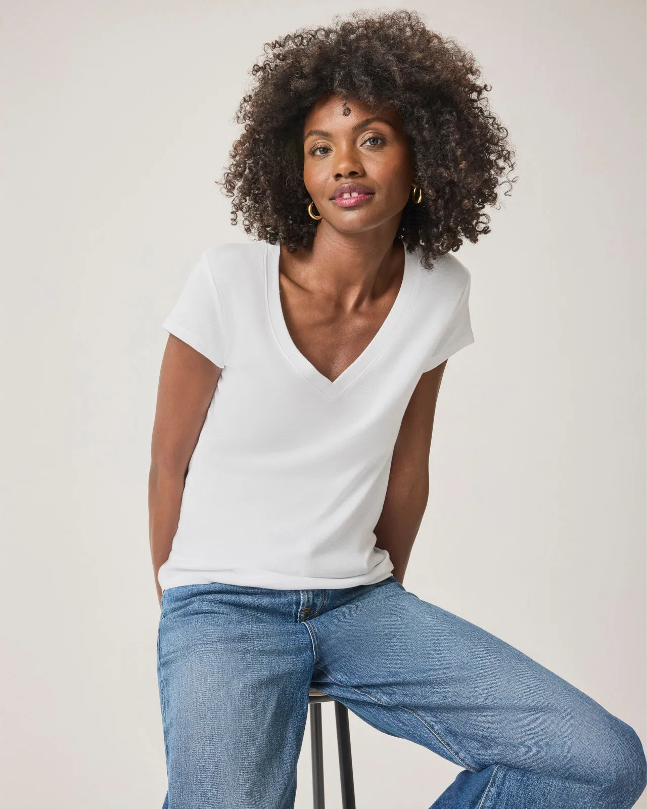 Splendid Faye V Neck Tee