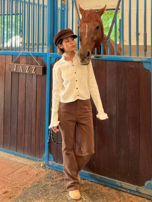 Stretch Corduroy Flare Pants