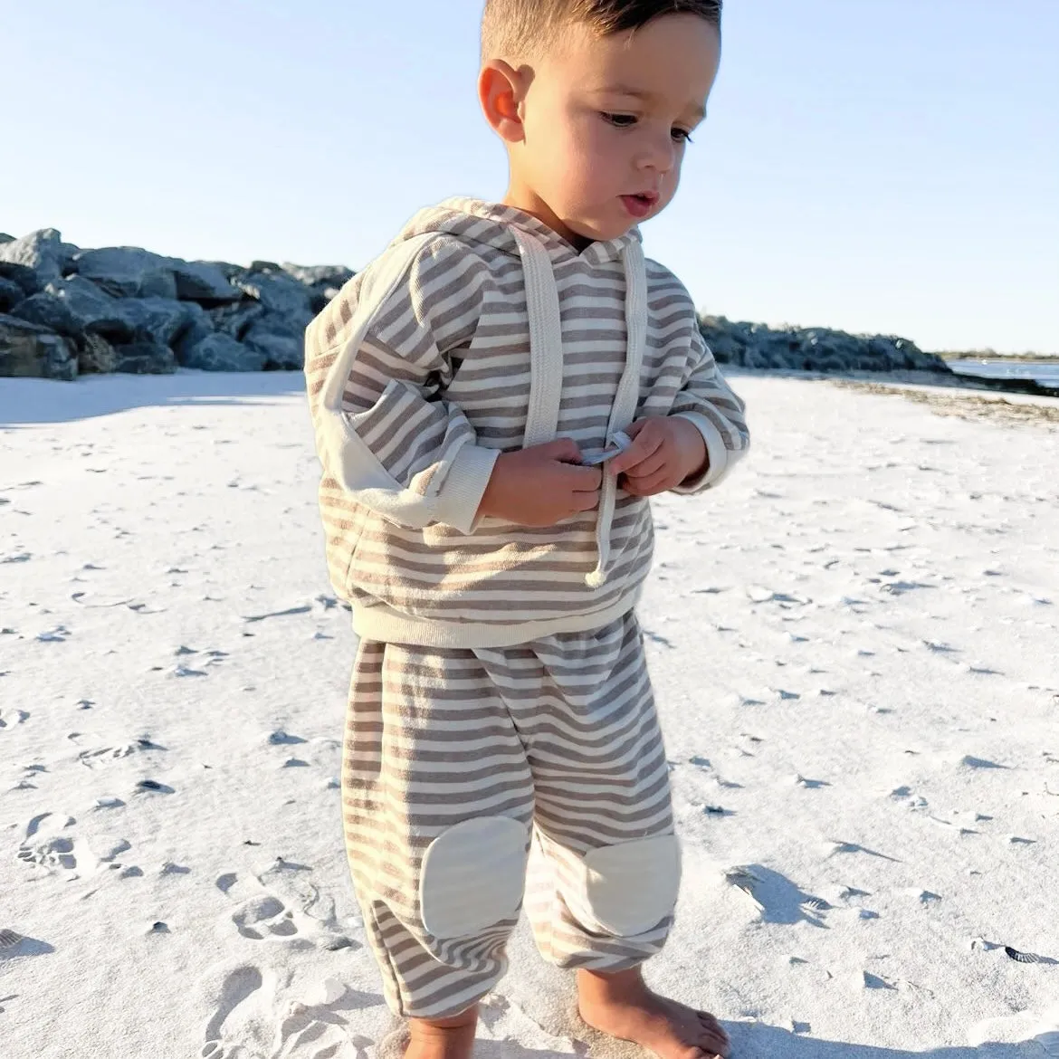 Striped Hoodie Set