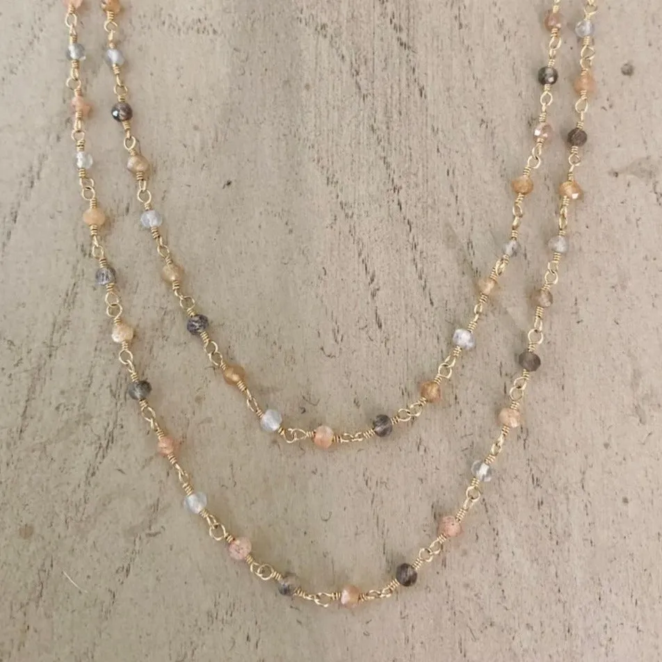 Sunstone Beads Necklace