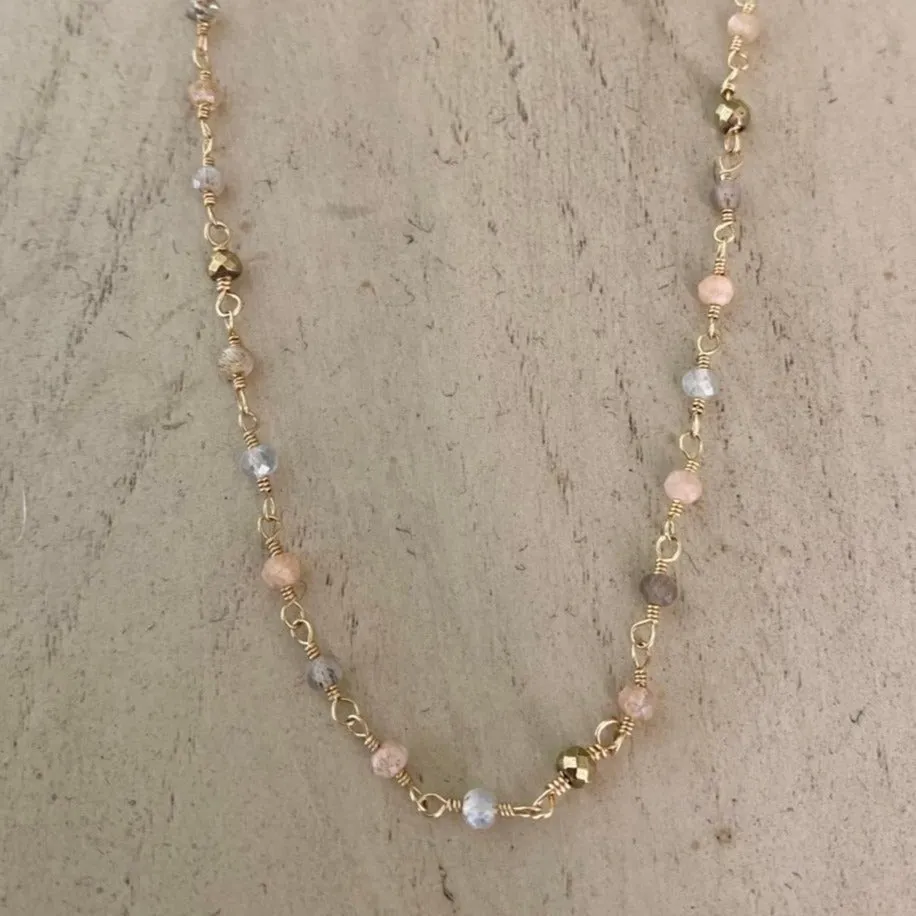 Sunstone Beads Necklace