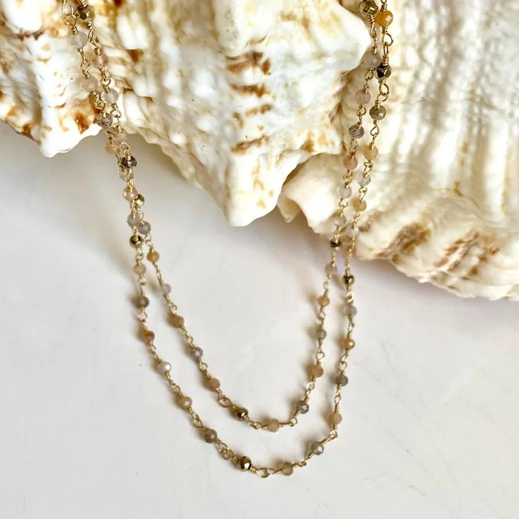 Sunstone Beads Necklace