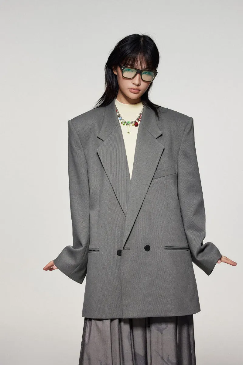 SUPER large silhouette suite blazer | 4 color