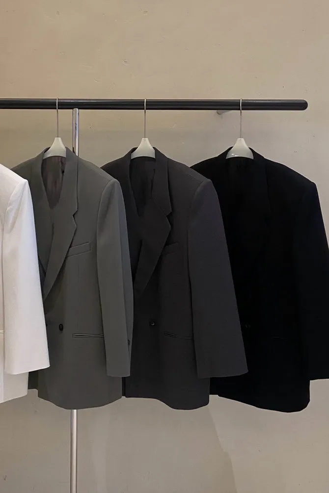 SUPER large silhouette suite blazer | 4 color