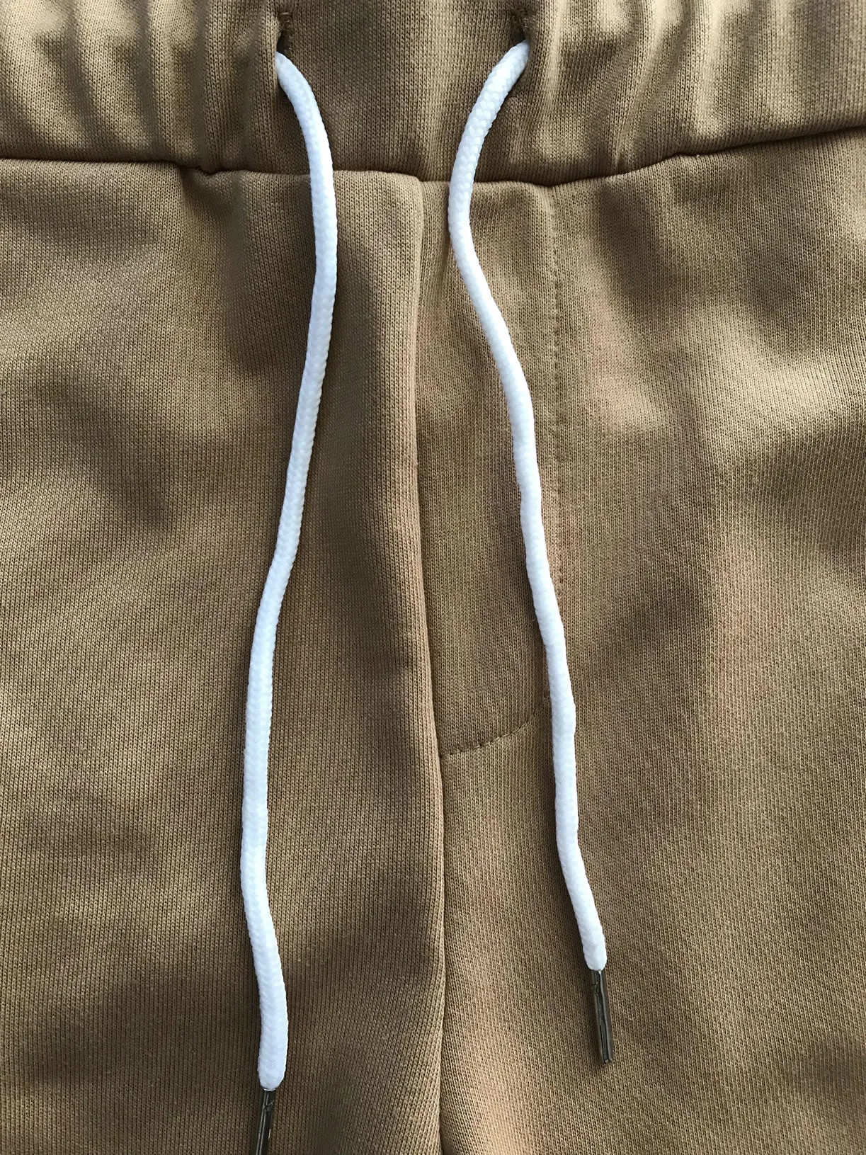 Tan with Black Stripes Skinny Fit Jogger Sweatpants