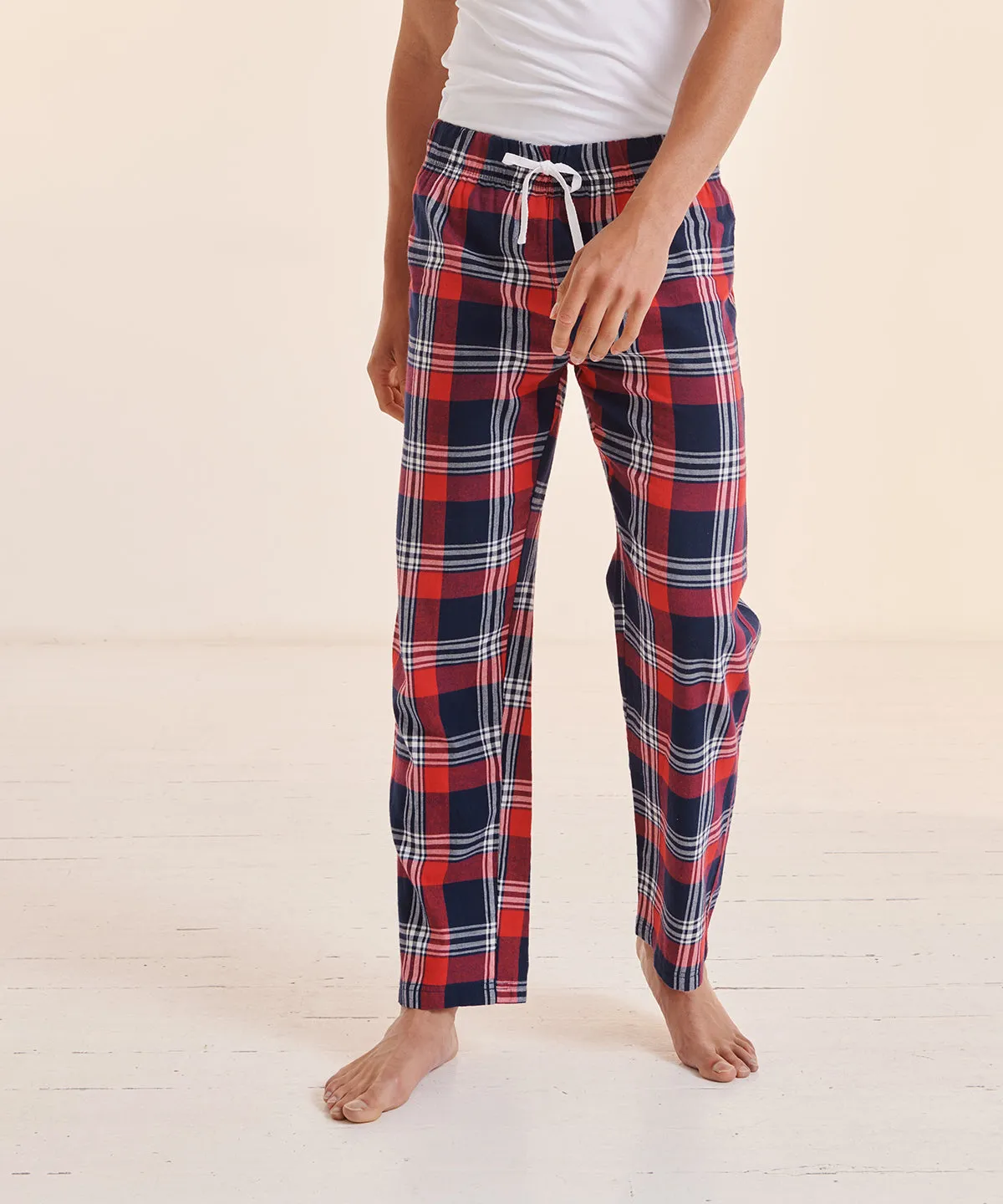 Tartan lounge pants | White/Multi Check