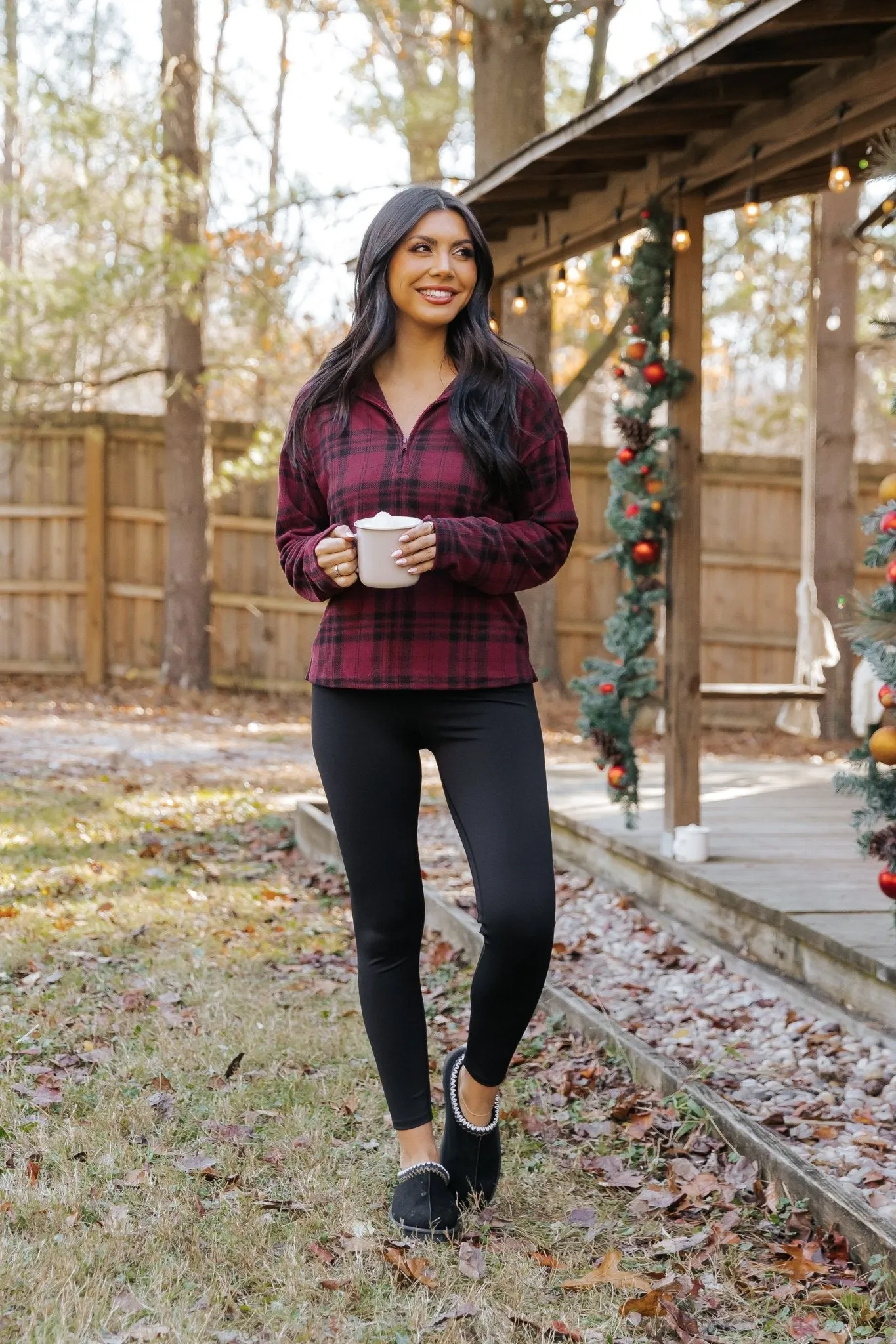 Thread and Supply Amani Plaid Zip Pullover