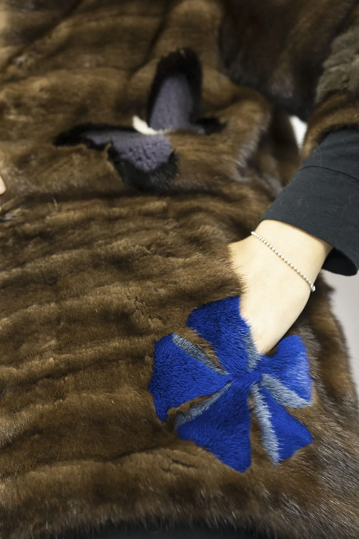 Tiffany model coat in mink with Animalier inlays