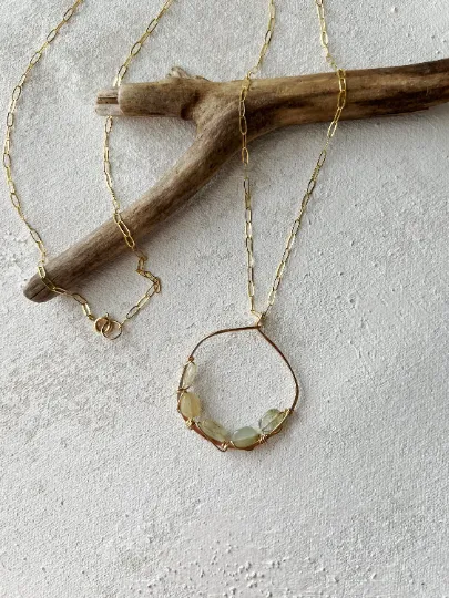 Tula Aquamarine Long Layering Necklace