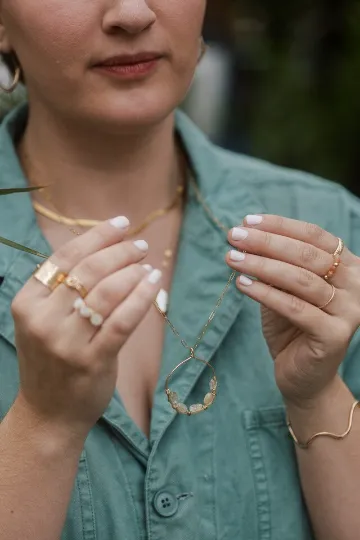 Tula Aquamarine Long Layering Necklace
