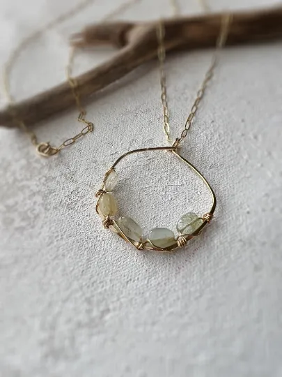 Tula Aquamarine Long Layering Necklace