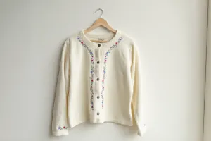 Vintage Embroidered Fleece Coat