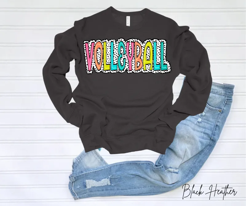 Volleyball Polk a Dot Sweatshirt