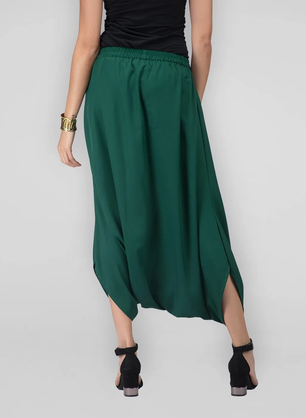 Women's Cowl Pants In Emerald