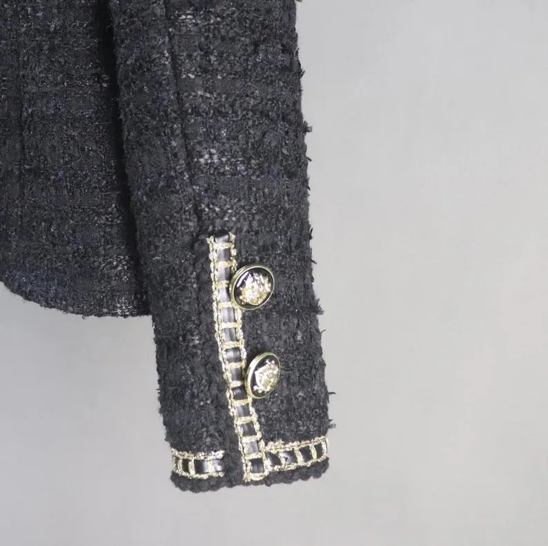 Women's CUSTOM MADE Golden Pattern Decor Jacket Blazer