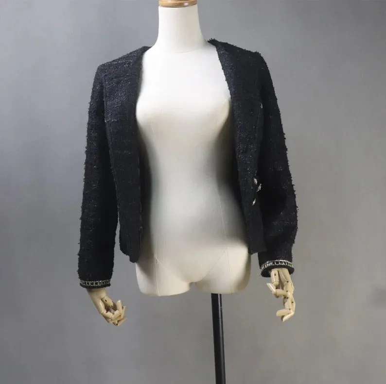 Women's CUSTOM MADE Golden Pattern Decor Jacket Blazer