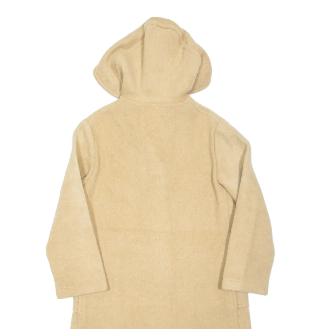 Womens Duffle Coat Beige Wool Hooded S