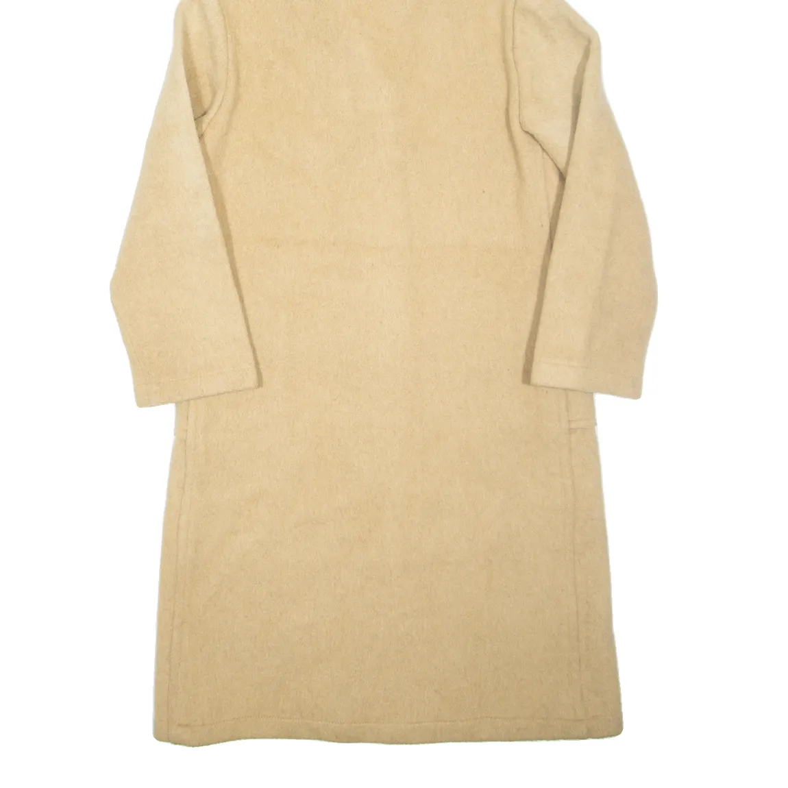 Womens Duffle Coat Beige Wool Hooded S