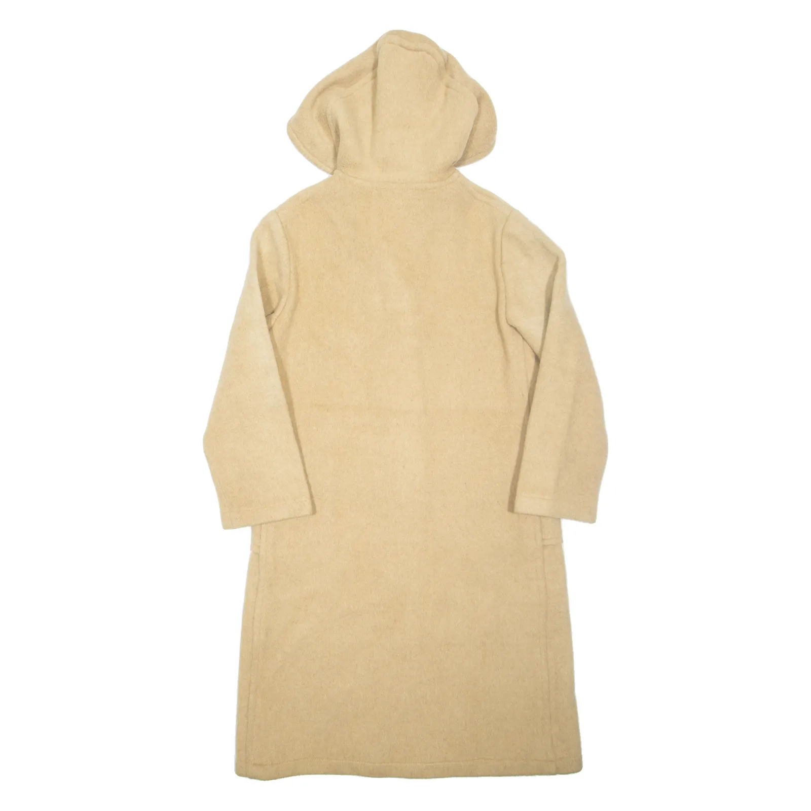 Womens Duffle Coat Beige Wool Hooded S