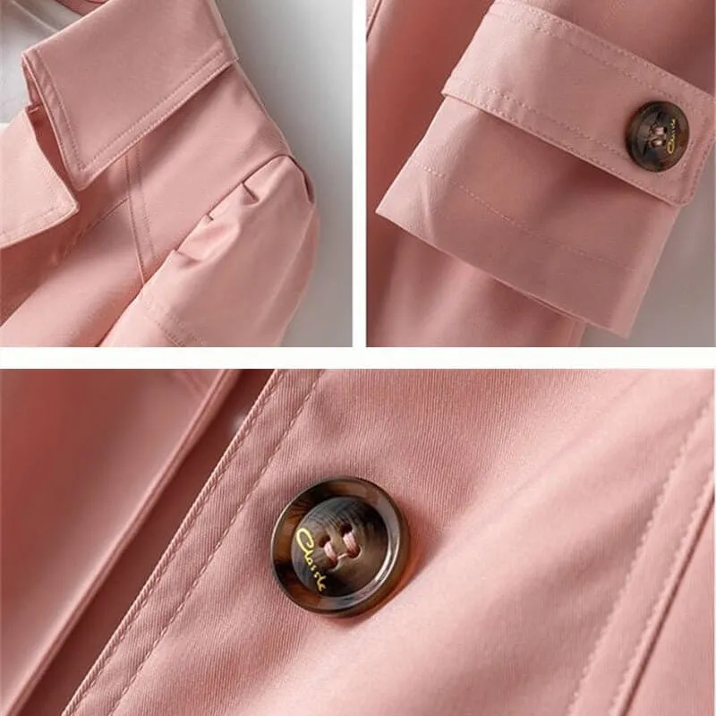 Women's Elegant Single-Breasted Trench Coat