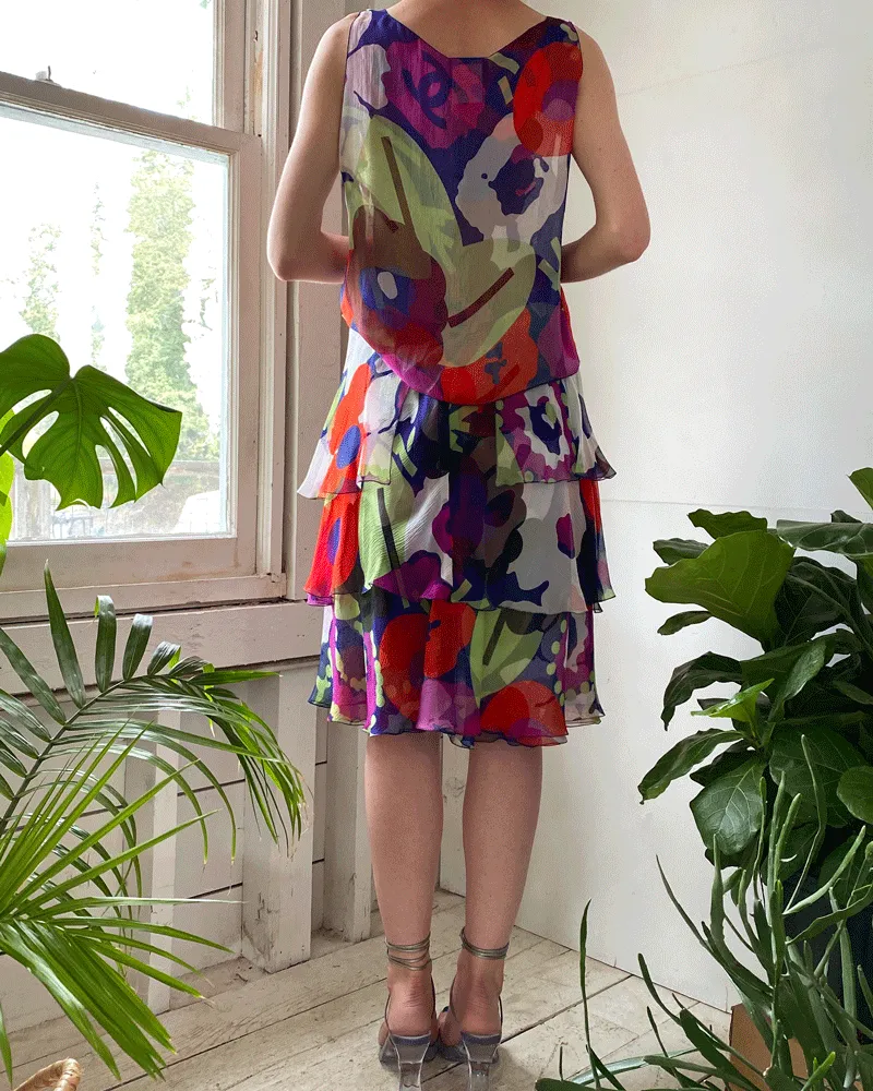 Y2K Chanel Silk Dress Set | S